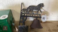 CAST IRON HORSE DOORBELL - 2