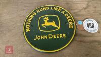 JOHN DEERE CAST IRON SIGN