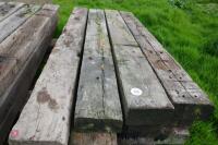 12 USED WOODEN RAILWAY SLEEPERS