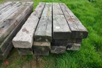 12 USED WOODEN RAILWAY SLEEPERS - 2