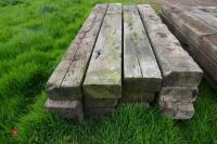 12 USED WOODEN RAILWAY SLEEPERS - 4