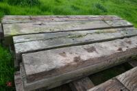 12 USED WOODEN RAILWAY SLEEPERS - 6