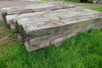 12 USED WOODEN RAILWAY SLEEPERS - 7