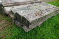 12 USED WOODEN RAILWAY SLEEPERS - 9