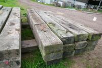 12 USED WOODEN RAILWAY SLEEPERS