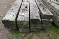 12 USED WOODEN RAILWAY SLEEPERS - 3