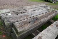 12 USED WOODEN RAILWAY SLEEPERS - 4