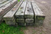 12 USED WOODEN RAILWAY SLEEPERS - 6