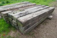 12 USED WOODEN RAILWAY SLEEPERS - 9