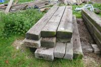 13 USED WOODEN RAILWAY SLEEPERS - 6