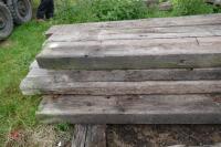 13 USED WOODEN RAILWAY SLEEPERS - 8