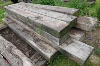 13 USED WOODEN RAILWAY SLEEPERS - 9