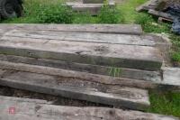 13 USED WOODEN RAILWAY SLEEPERS - 10