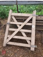 4' H X 3' W WOODEN HUNTING GATE - 2