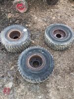 3 STOCK BOX WHEELS & TYRES