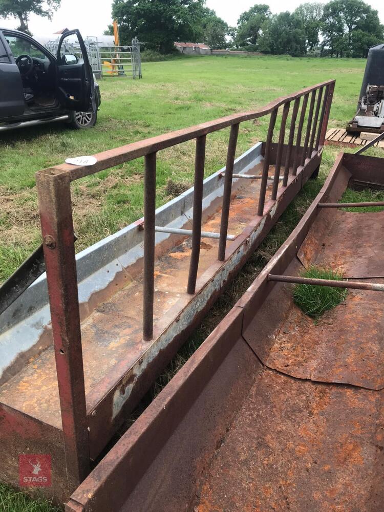 15' CATTLE FEED BARRIER AND TROUGH