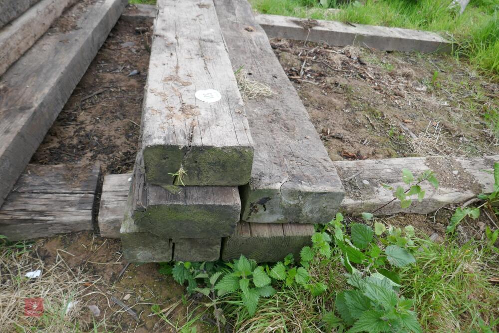 5 USED WOODEN RAILWAY SLEEPERS