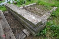 5 USED WOODEN RAILWAY SLEEPERS - 2