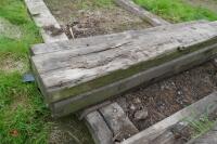 5 USED WOODEN RAILWAY SLEEPERS - 5