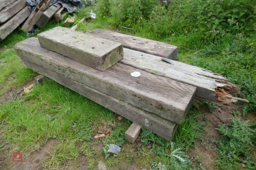 7 USED OFFCUTS RAILWAY SLEEPERS