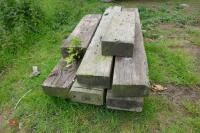 7 USED OFFCUTS RAILWAY SLEEPERS - 3