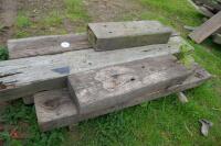 7 USED OFFCUTS RAILWAY SLEEPERS - 6