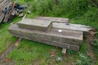 7 USED OFFCUTS RAILWAY SLEEPERS - 8