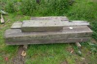 7 USED OFFCUTS RAILWAY SLEEPERS - 9