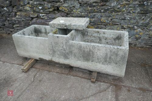 6' LONG CONCRETE DOUBLE WATER TROUGH