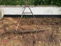 LARGE WOODEN HAY RAKE - 3