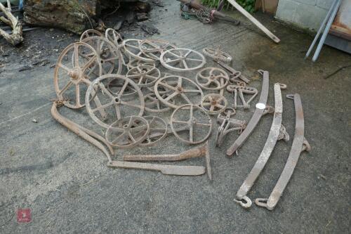 QTY OF HORSE PLOUGH WHEELS ETC (26)