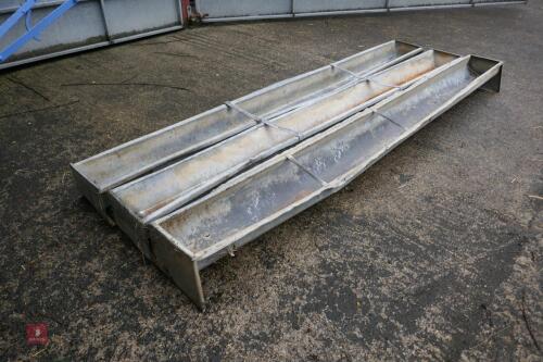 3 9FT GROUND FEED TROUGHS (22)