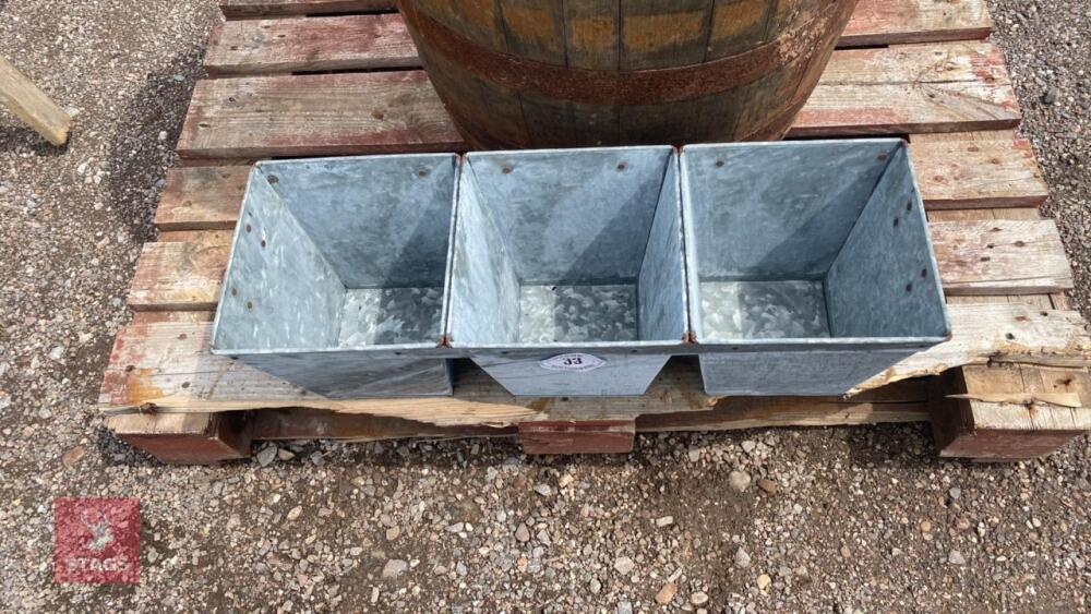 3 SECTION GALVANISED PLANTER