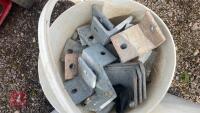 3 BUCKETS OF BRACKETS, NUTS & BOLTS - 4