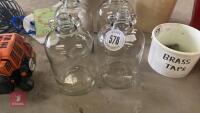 4 X 5LTR GLASS DEMI JOHNS - 2