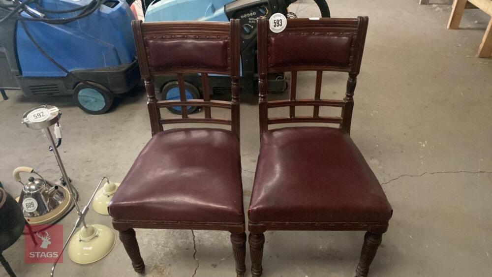 2 WOODEN DINING CHAIRS