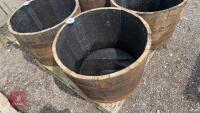 GENUINE 1/2 OAK WHISKEY BARRELL - 2