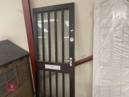 HARDWOOD FRONT DOOR C/W KEY