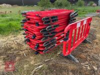 10 RED PEDESTRIAN BARRIERS - 3