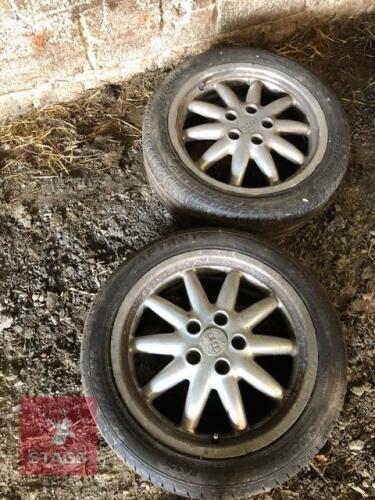 PAIR OF ALLOYS WITH TYRES