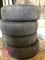 SET OF 4 BRIDGESTONE TYRES