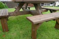 WOODEN SQUARE PICNIC TABLE - 3