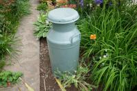 ANTIQUE PAINTED MILK CHURN - 3