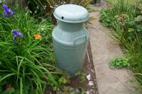 ANTIQUE PAINTED MILK CHURN - 4