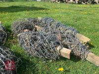 10 PART ROLLS OF USED BARBED WIRE - 2