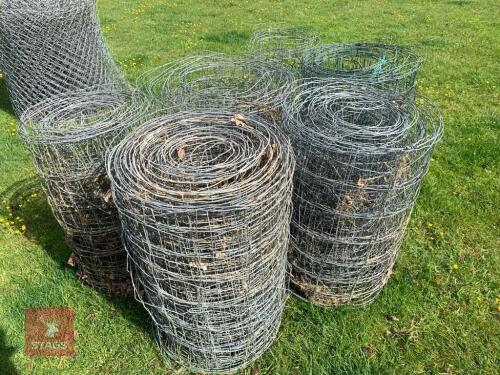 6 ROLLS OF USED PIG NETTING