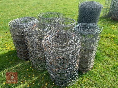 6 ROLLS OF USED PIG NETTING