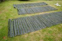 3 LENGTHS OF BLACK PLASTIC WIND BREAK - 4