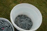 2 TUBS OF FENCING STAPLES - 3