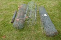 4 PART ROLLS OF WIRE NETTING - 4